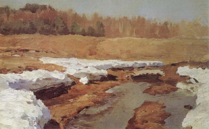 Spring,The Last Snow, Isaac Levitan